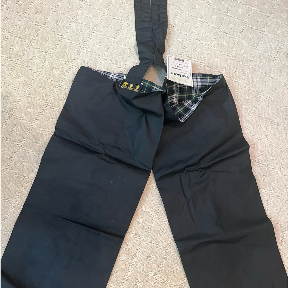 Barbour waterproof chaps. For hunting.